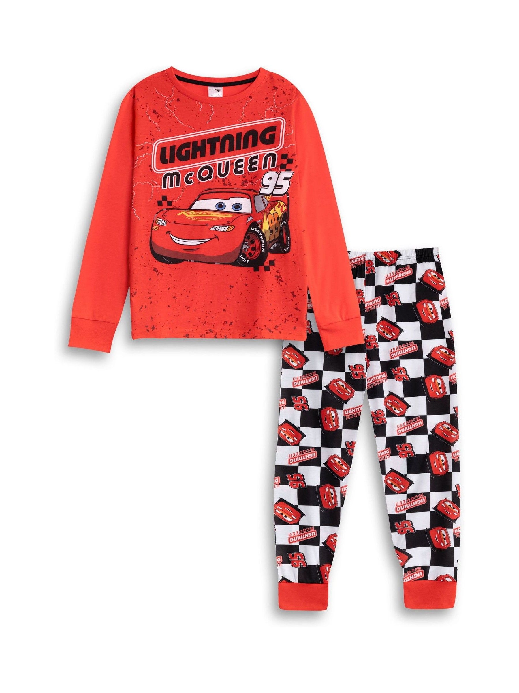 Disney Men's Red Boy's Long Sleeve Long Leg Pyjama Set | | Official Merch | Size: 5-6 Years - Image 4
