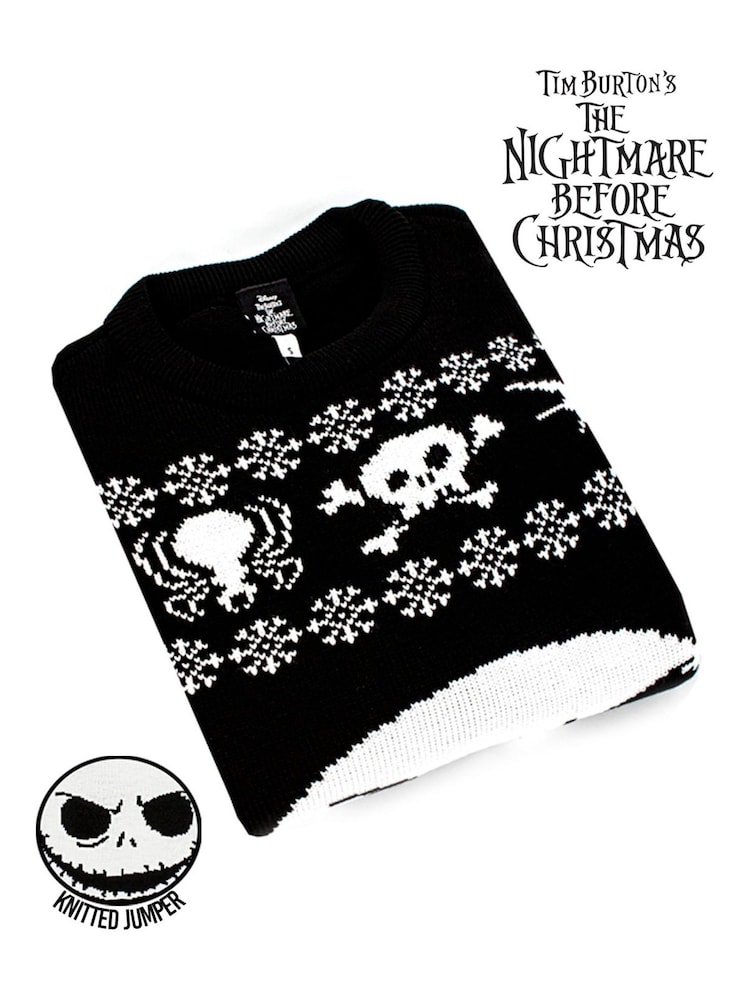 Vanilla Underground Black Disney The Nightmare Before Christmas Jack Skellington Christmas Jumper - Image 2 of 5 Vanilla Underground Black Disney The Nightmare Before Christmas Jack Skellington Christmas Jumper - Image 2 of 5