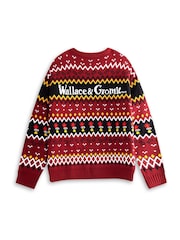 Vanilla Underground Red Wallace And Gromit Feathers McGraw Christmas Jumper - Image 2 of 6