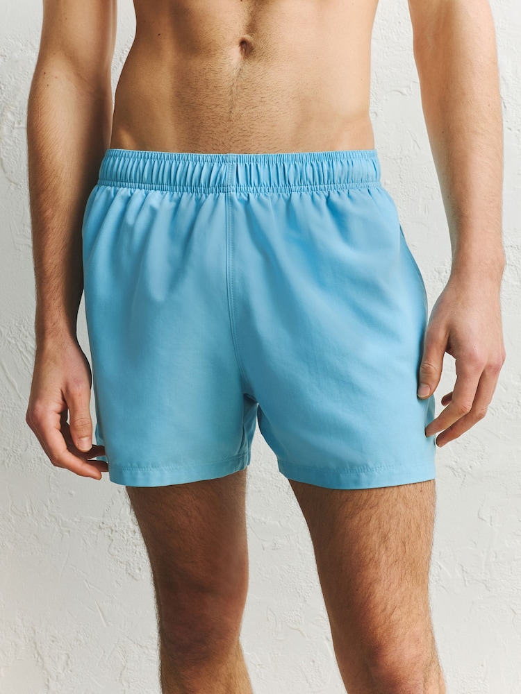 Light Blue Essential 4 Inch Swim Shorts - Image 2 of 5 Light Blue Essential 4 Inch Swim Shorts - Image 2 of 5
