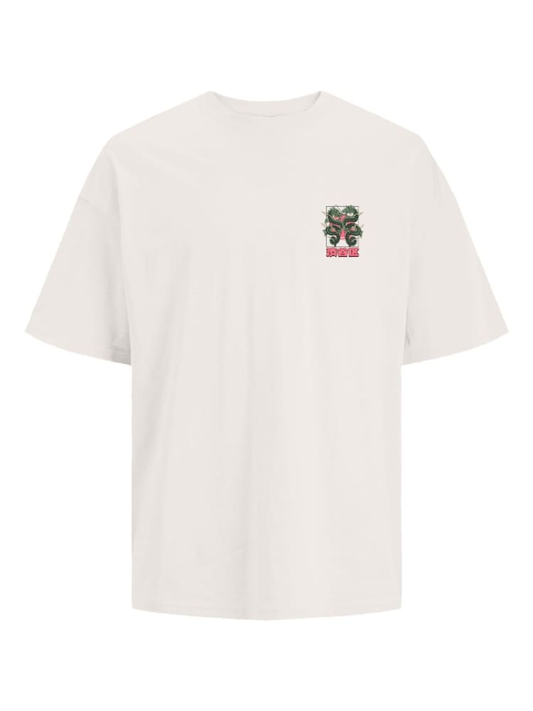 JACK & JONES White Back Print Relaxed T-Shirt - Image 4 of 4 JACK & JONES White Back Print Relaxed T-Shirt - Image 4 of 4