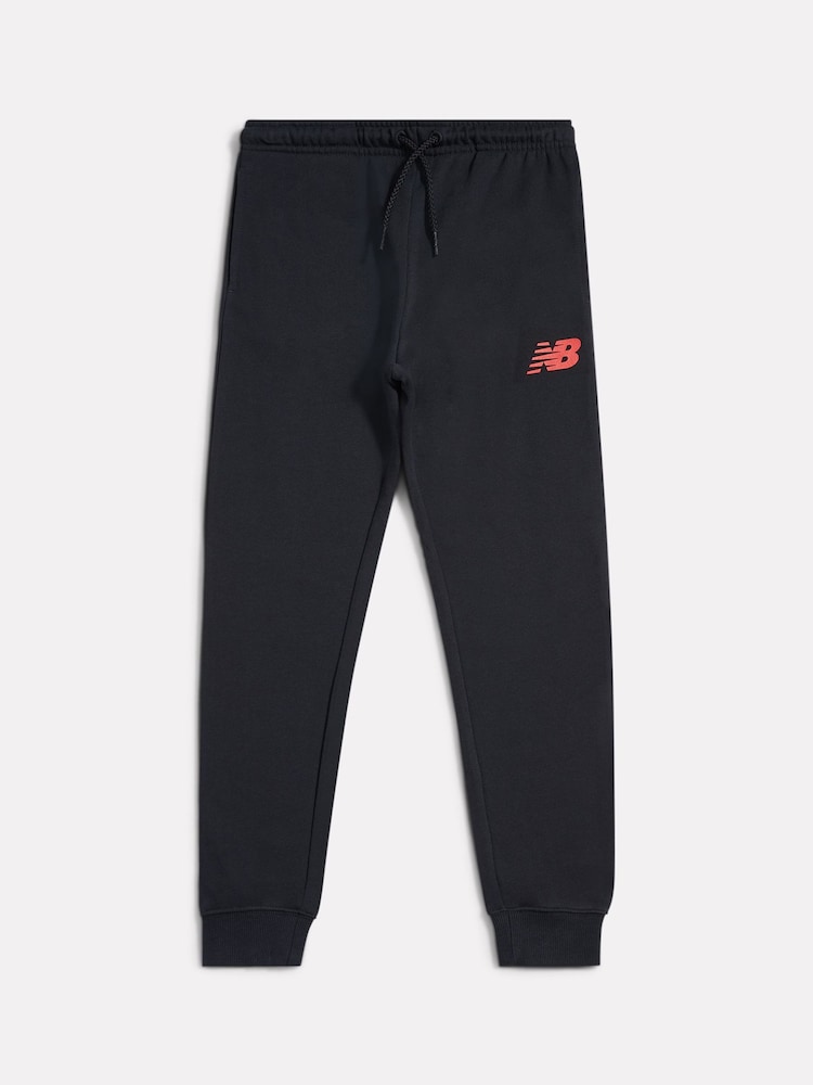 New Balance Black Brush Back Graphic Joggers - Image 1 of 3 New Balance Black Brush Back Graphic Joggers - Image 1 of 3
