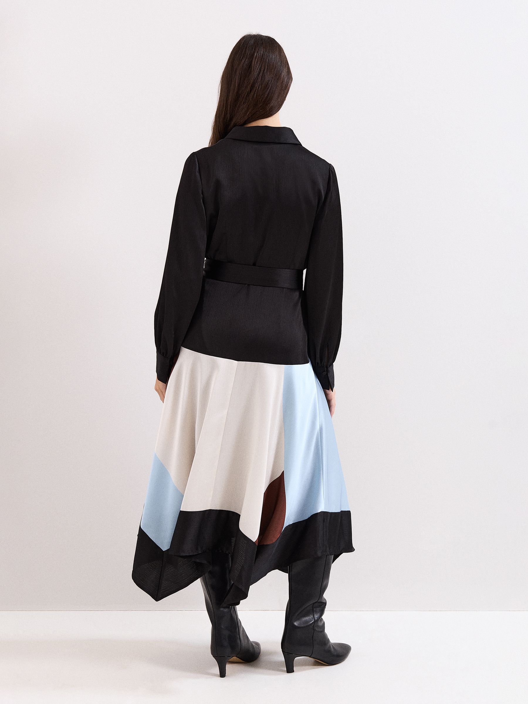Buy Phase Eight Black Satin Hanky Dress from the Next UK online shop