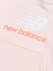 New Balance Pink French Terry Stacked Logo Hoodie - Image 3 of 3