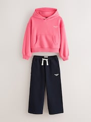 Superdry Pink/Blue Sweat Top & Joggers Set - Image 6 of 11