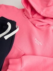 Superdry Pink/Blue Sweat Top & Joggers Set - Image 9 of 11