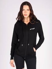 Pineapple Black Womens Zip Through Hoodie Jacket - Image 1 of 5