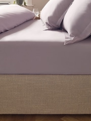Lilac Purple Cotton Rich Extra Deep Fitted Bed Sheet - Image 1 of 2