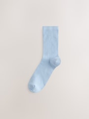 Marrón chocolate/Azul - Pack de 4 calcetines tobilleros de canalé - Imagen 5 de 7