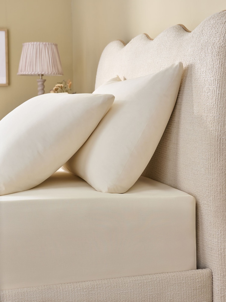Cream 100% Cotton Deep Fitted Sheet - Image 1 of 2