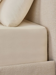 Cream 100% Cotton Deep Fitted Sheet - Image 2 of 2