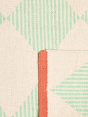 Oliver Bonas Multi Stripe Diamond Woven Runner Rug - Image 2 of 4