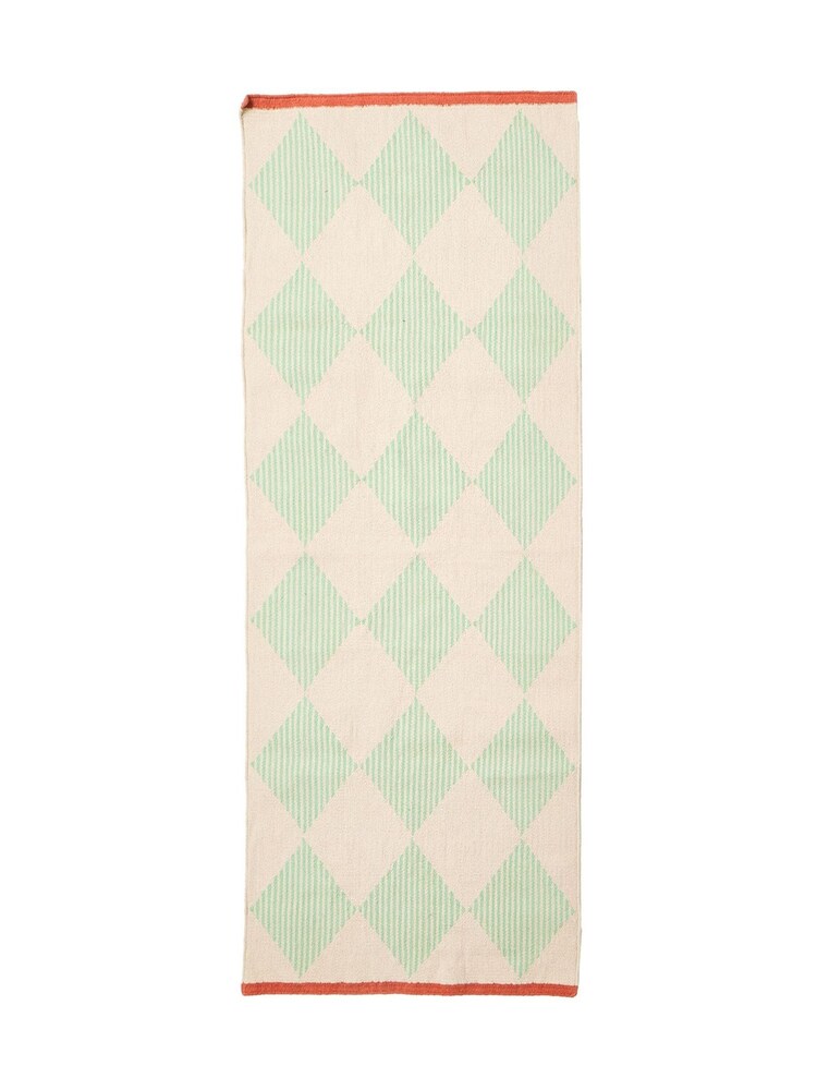 Oliver Bonas Multi Stripe Diamond Woven Runner Rug - Image 4 of 4 Oliver Bonas Multi Stripe Diamond Woven Runner Rug - Image 4 of 4