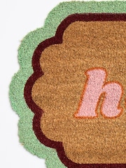 Oliver Bonas Multi Hello Scalloped Doormat - Image 3 of 4