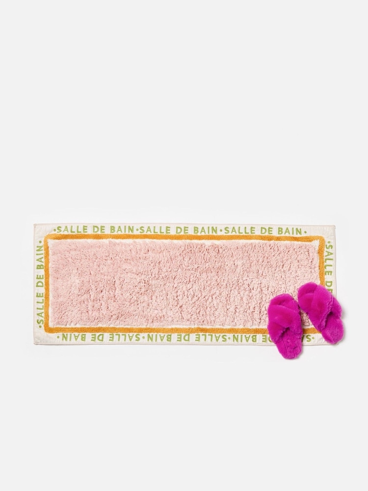 Oliver Bonas Pink Salle De Bain Large Bath Mat - Image 1 of 4