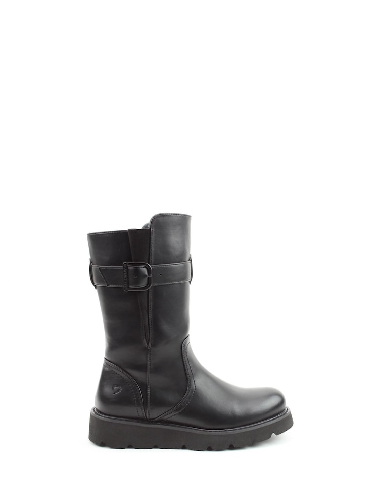 Heavenly Feet Kin Mid Black Boots - Image 1 of 6