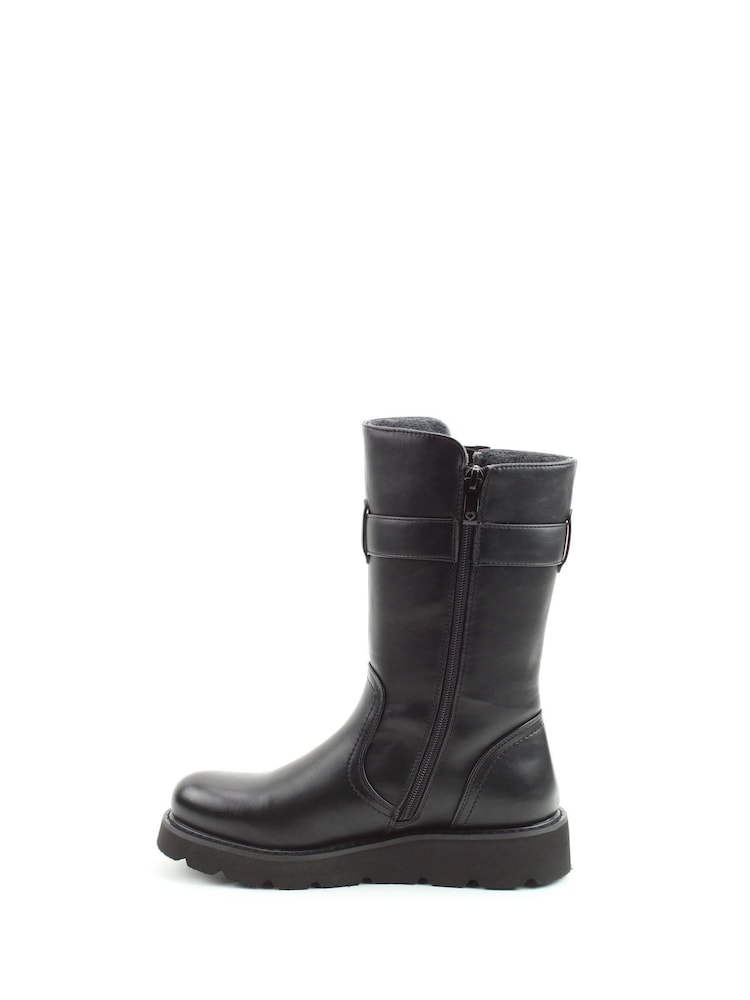Heavenly Feet Kin Mid Black Boots - Image 2 of 6