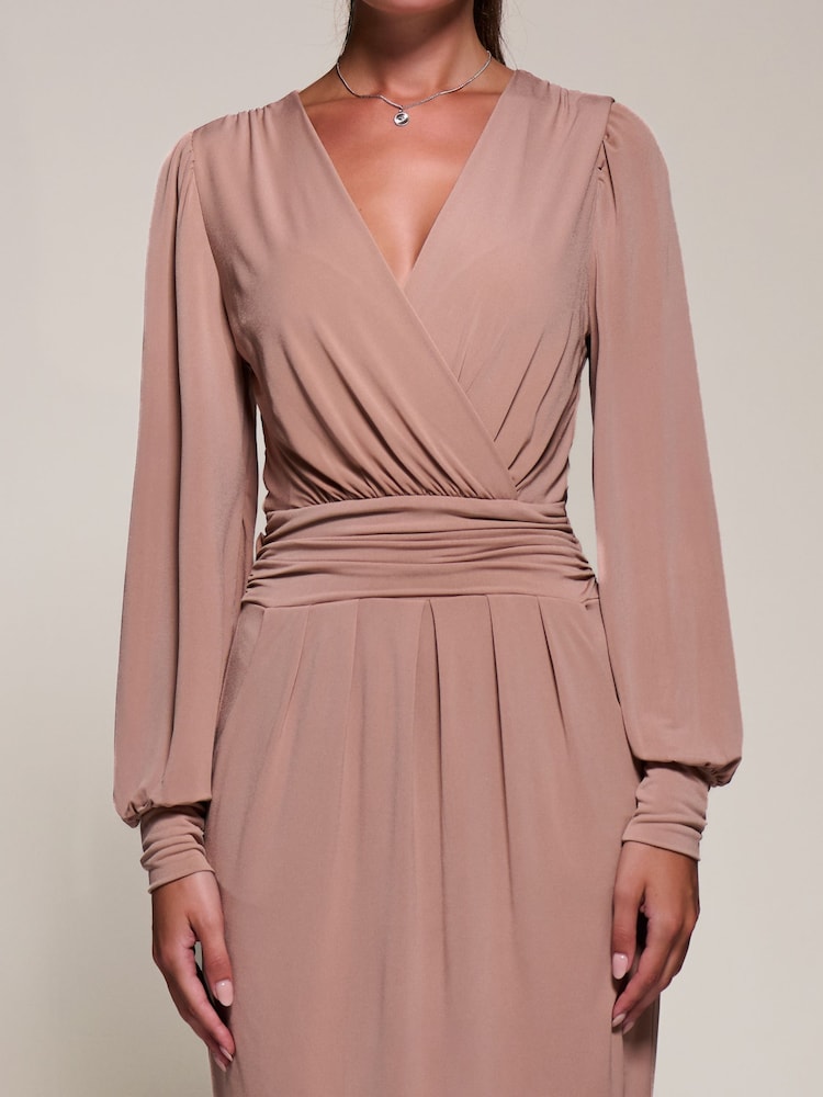 jersey balloon sleeve midi dress jersey balloon sleeve midi dress Balloon Sleeve Midi Shirt Dress