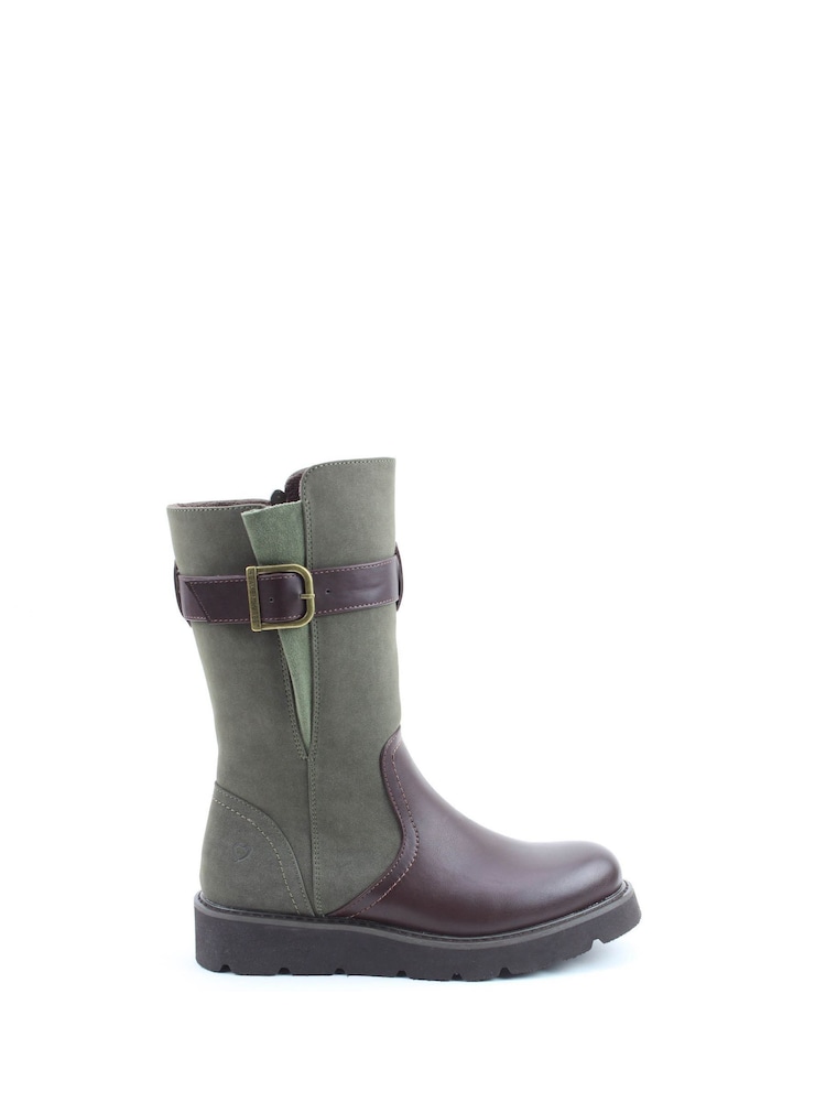 Heavenly Feet Kin Combo Mid Brown Boots - Image 1 of 6