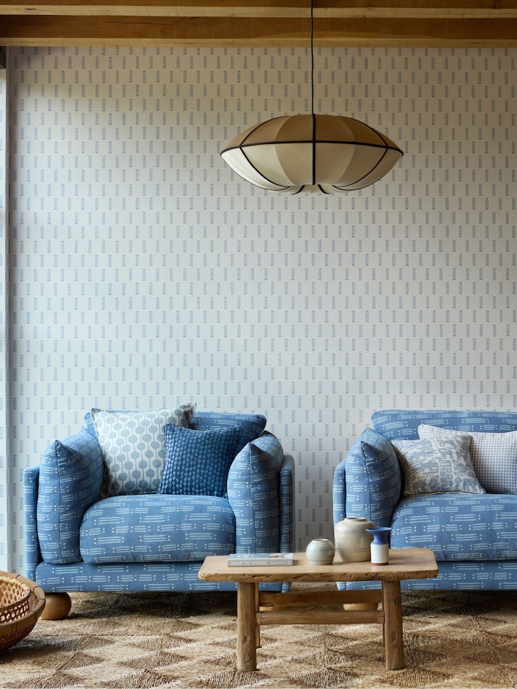 Scion Blue Matchsticks Oakham 10M Wallpaper - Image 2 of 2