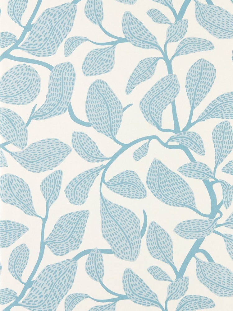 Scion Blue Sweet Bay Oakham 10M Wallpaper - Image 2 of 2 Scion Blue Sweet Bay Oakham 10M Wallpaper - Image 2 of 2