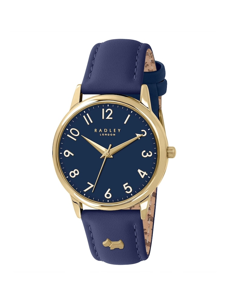 Radley Blue Gold Plated Ink Leather Strap Watch RY21726 - Image 1 of 4