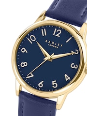 Radley Blue Gold Plated Ink Leather Strap Watch RY21726 - Image 2 of 4