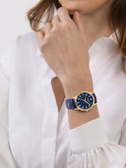Radley Blue Gold Plated Ink Leather Strap Watch RY21726 - Image 3 of 4