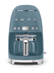 Smeg Storm Blue Matt 50s Style 1.4L Drip Coffee Machine - Image 1 of 5