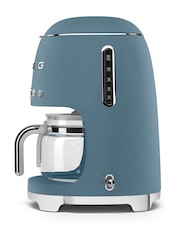 Smeg Storm Blue Matt 50s Style 1.4L Drip Coffee Machine - Image 2 of 5