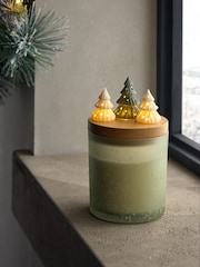Christmas Tree Pine Needle and Eucalyptus 1 Wick Light Up Candle - Image 2 of 6
