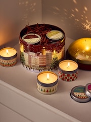 Set of 6 Festive Assorted Fragrance Musical Santa Red Candle - Image 2 of 6