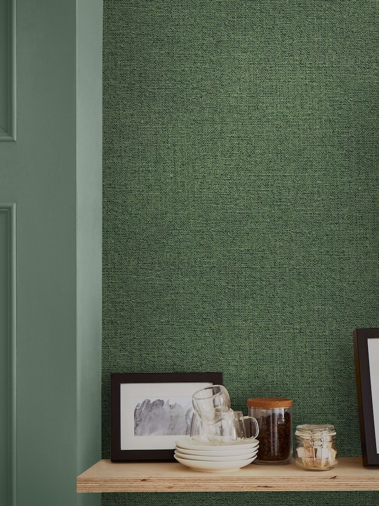 Graham & Brown Green Haptic 10M Wallpaper - Image 1 of 3 Graham & Brown Green Haptic 10M Wallpaper - Image 1 of 3