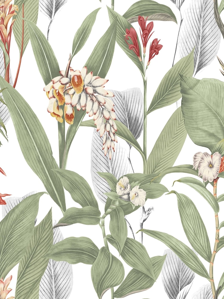 Graham & Brown Powder Botanical 10M Wallpaper - Image 2 of 4