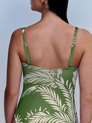 Mint Velvet Green Palm Tummy Control Bandeau Swimsuit - Image 4 of 6