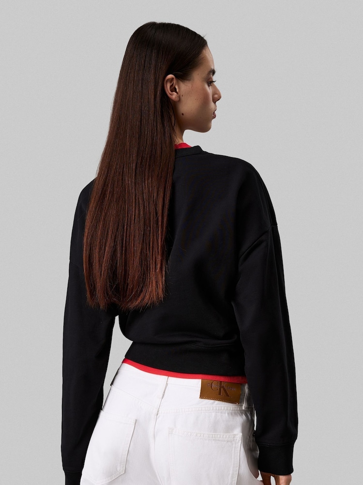 Calvin Klein sproščen pulover z monogramom - Slika 2 iz 6