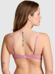 Victoria's Secret Pink Cashmere Rose Pink Lightly Lined Balcony Daisy Embroidery Bra - Image 2 of 3