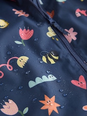 Navy Character Waterproof Printed Puddlesuit (3mths-7yrs) - Image 4 of 5