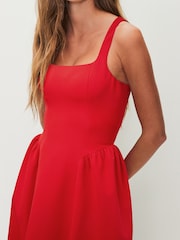 Bright Red Occasion Cinched Waist Maxi Dress - Image 4 of 4