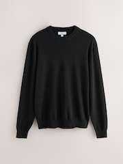 Black Crew Neck Regular Fit Cotton Rich Jumpers 2 Pack - Image 7 of 10