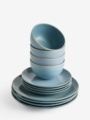 12 Piece Blue Hampton Dinner Set - Image 1 of 1