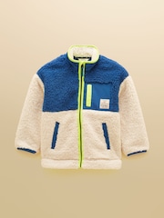 Joules Boys' Billy Cream Zip Through Fleece - Image 1 of 5