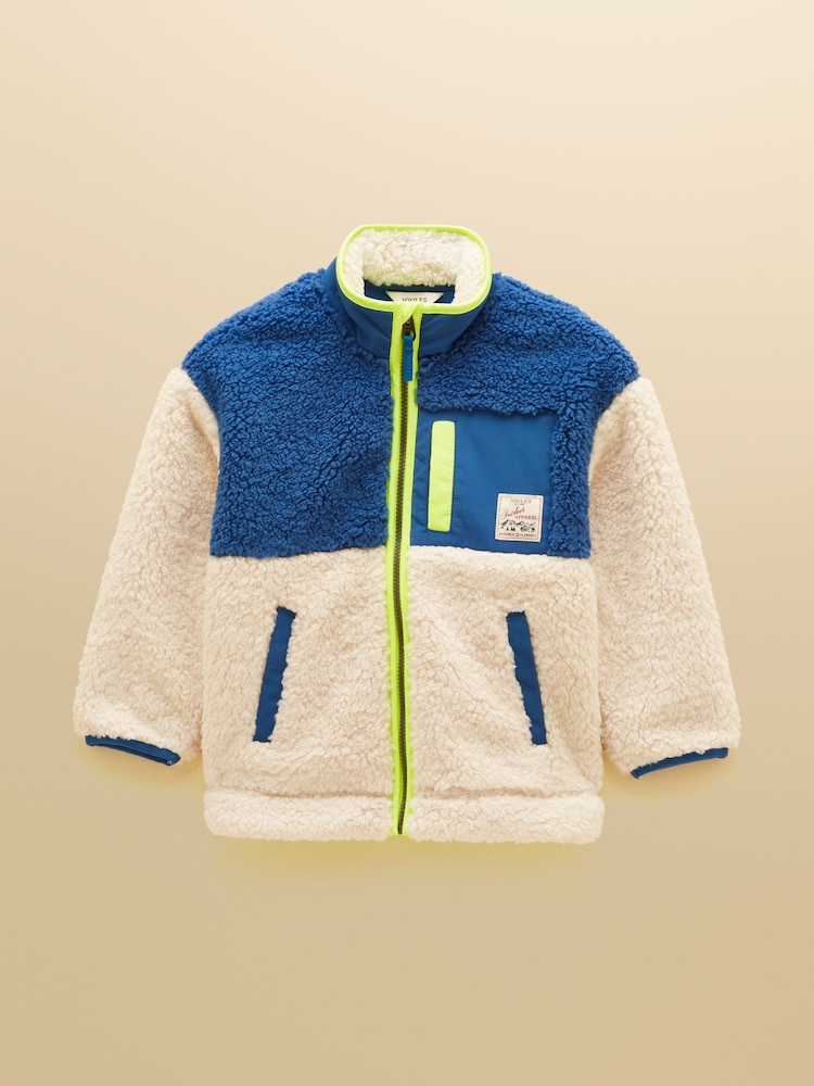 Joules Boys' Billy Cream Zip Through Fleece - Image 1 of 5