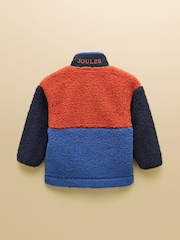 Joules Boys' Billy Blue & Orange Zip Through Fleece - Image 2 of 4