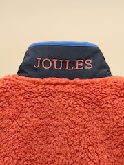 Joules Boys' Billy Blue & Orange Zip Through Fleece - Image 4 of 4