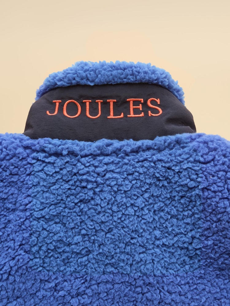 Joules Boys' Billy Blue & Orange Fleece Gilet - Image 4 of 4 Joules Boys' Billy Blue & Orange Fleece Gilet - Image 4 of 4