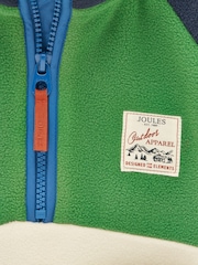 Joules Boys' Breeze Cream & Navy Polar Fleece Quarter Zip - Image 3 of 5