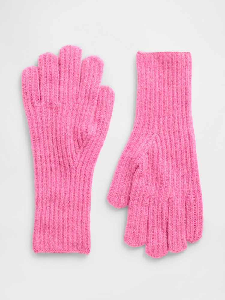 Gap Pink CashSoft Ribbed Gloves - Image 1 of 1