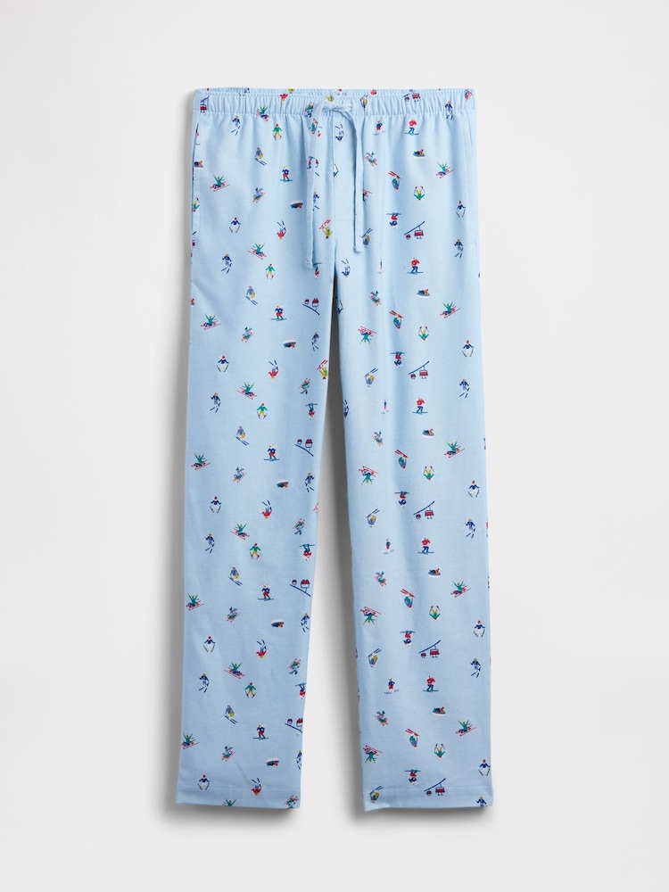 Gap Blue Ski Print Christmas Pyjama Bottoms - Image 4 of 4 Gap Blue Ski Print Christmas Pyjama Bottoms - Image 4 of 4