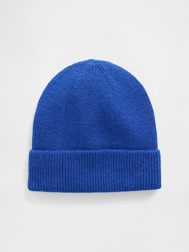 Gap Blue Ribbed Beanie Hat - Image 1 of 1